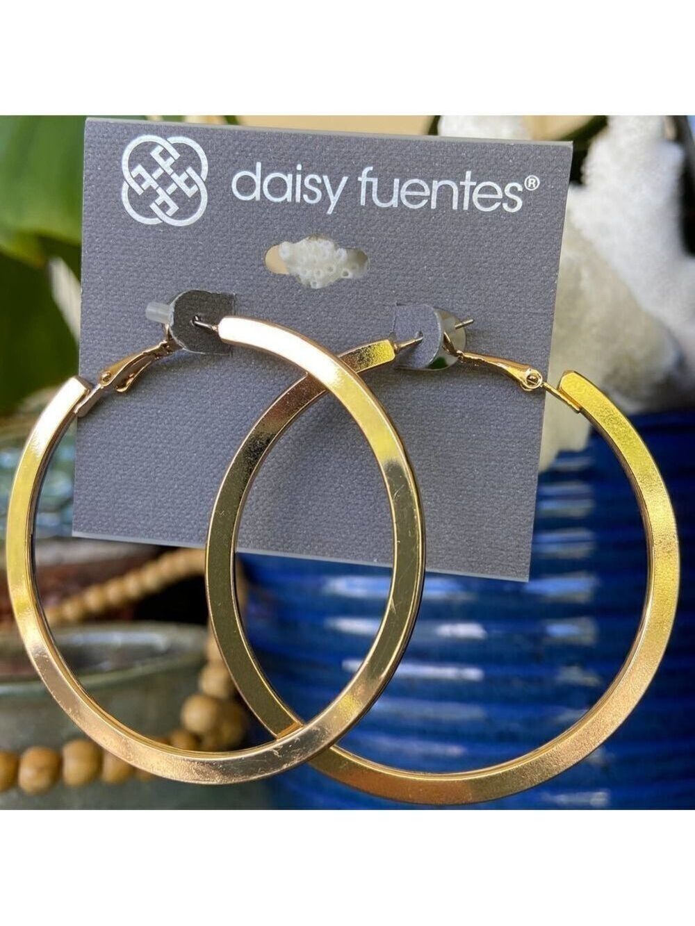 Slender Gold Hoops Daisy Fuentes Fashion Earrings $16ea / 3 for $25